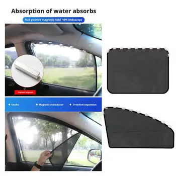 Magnetická clona do auta, sluneční clona s UV ochranou, sluneční clona do auta, boční okno, letní ochranná fólie do auta, síťovaná sluneční clona 8 nejlepší prodej magnetická okenní fólie - №3