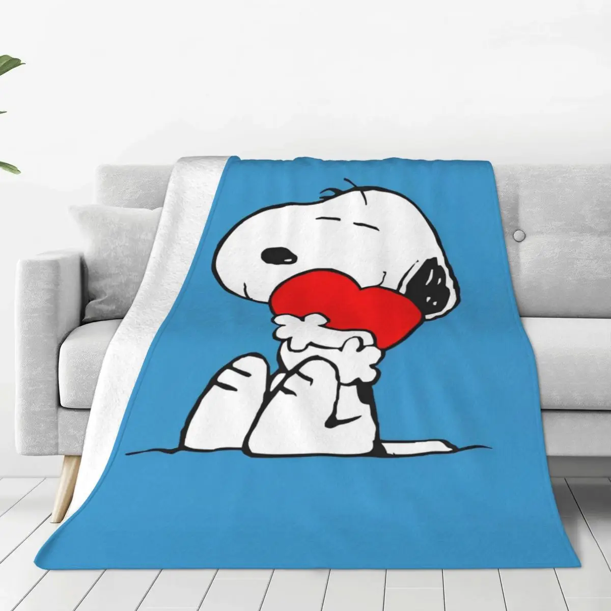 SNOOPY Cartoon Kawaii Blanket Quality Soft Warm Throw Blanket Winter Camping Couch Bed Fluffy Bedspread