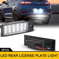 Luz LED blanca para matrícula de coche, lámpara trasera para Hyundai IX35 Tucson pre-facelift Kia XCeed Cerato K3 Forte MK3 Sedan, 2 piezas