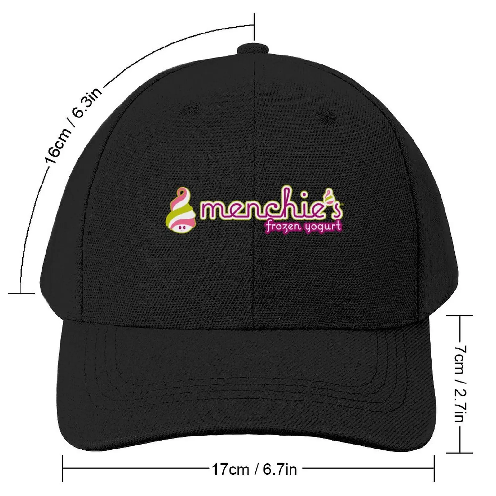 design menchie's frozen yogurt restaurant logo Baseball Cap Trucker Hat hiking hat Hats For Men Women's