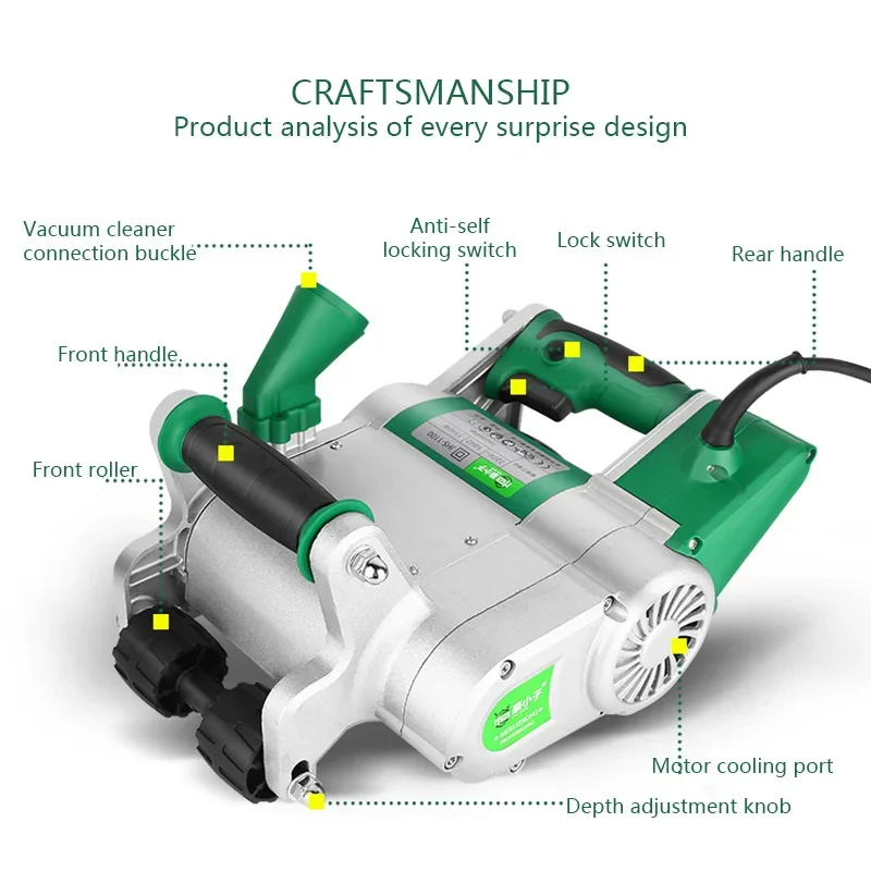 220V/1100W Wall Slotting Machine Cutting Machine One-Time Forming Fast Slotting Machine Cutting Wall Electric Saw