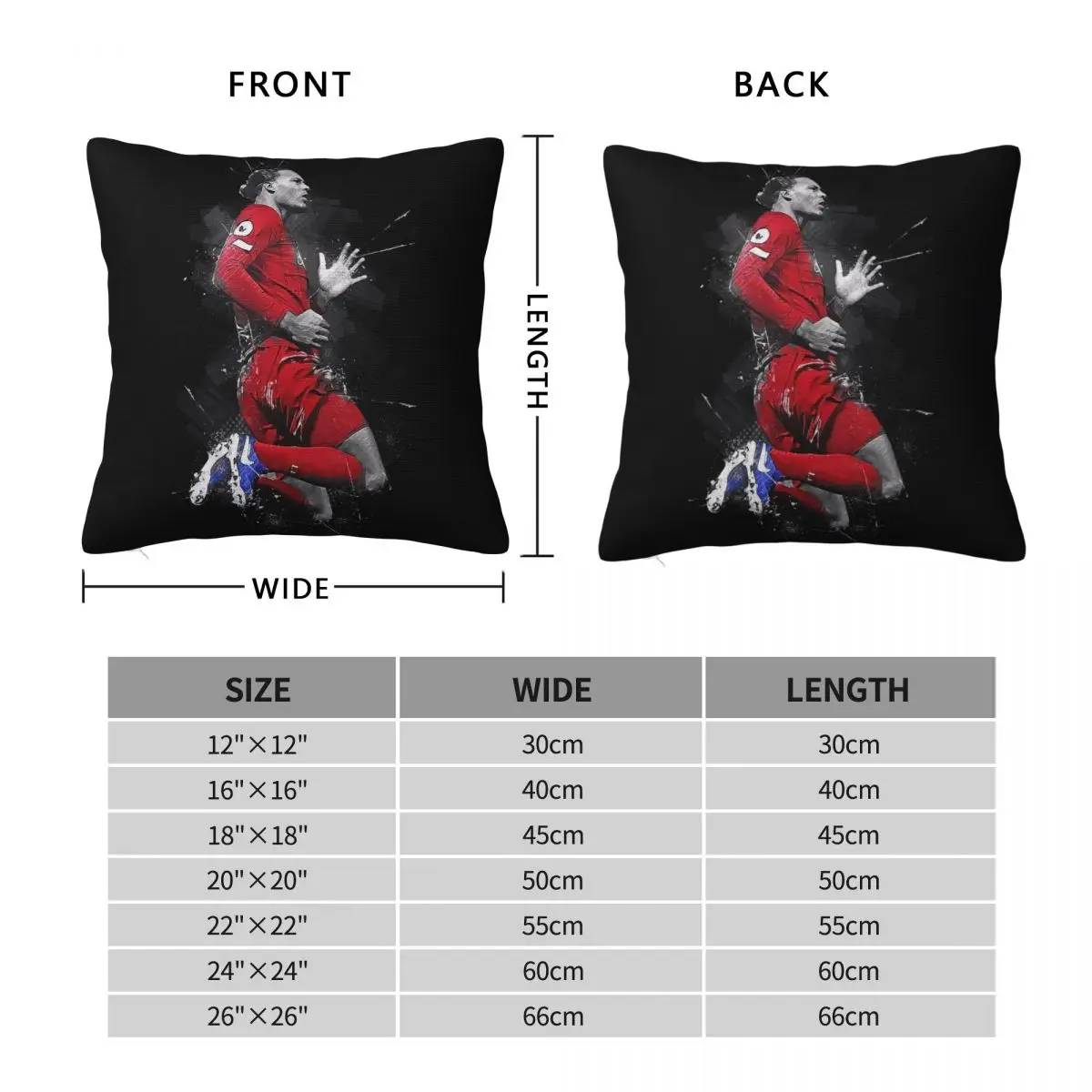 Art Virgil Van Dijk Illustration A Pillow Case