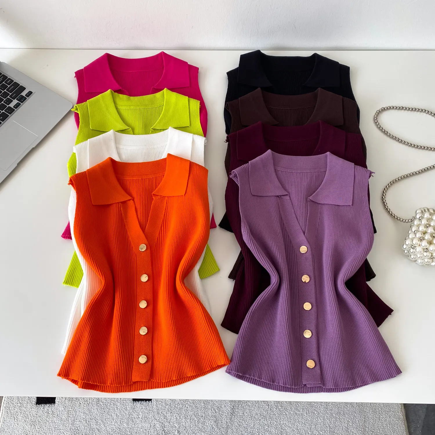 

Tanks Tops Women Top V Neck Sleeveless Camis Sexy Y2k Streetwear Tight Waist Elegant Work Slim Fit Solid Casual 2026 Spring