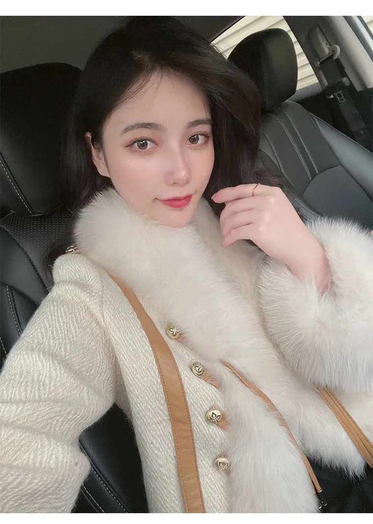 Small Fragrant Wind Fox Fur Fur All One Fur Jacket Women 2024 Autumn Winter New Short Fashion Single Breasted Faux Fur Coat