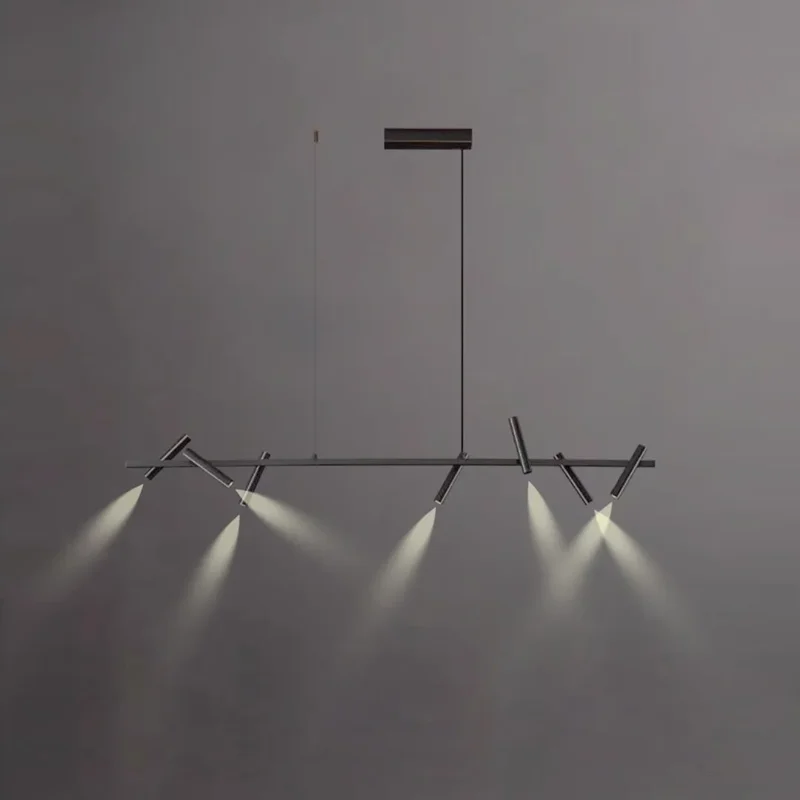 Modern ring led Chandelier Minimalist black light adjustable spot lamp indoor Suspension Light Dining Kitchen island lighting