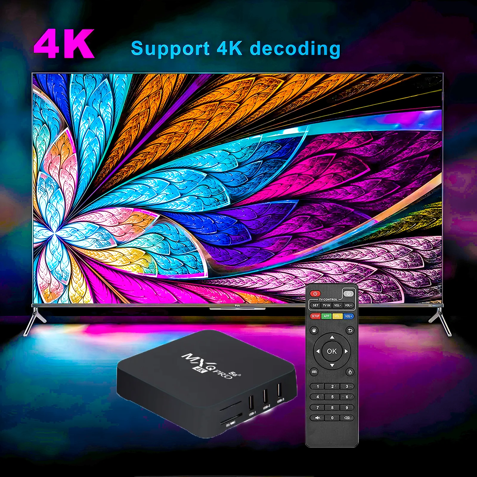 MXQ PRO Smart TV Box Android 12 IK316 Family H.265 4K HD Dual WIFI 3D Video Media Player المسرح المنزلي TV Set Top Box 2.4/5G