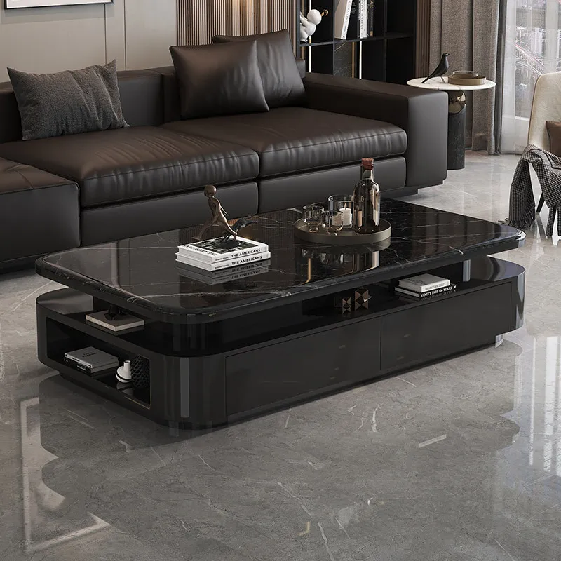 Drawers Moving Coffee Table Luxury Modern Living Room Designer Storage Writing Side Table Dinner Mesas Bajas Trendy Furniture