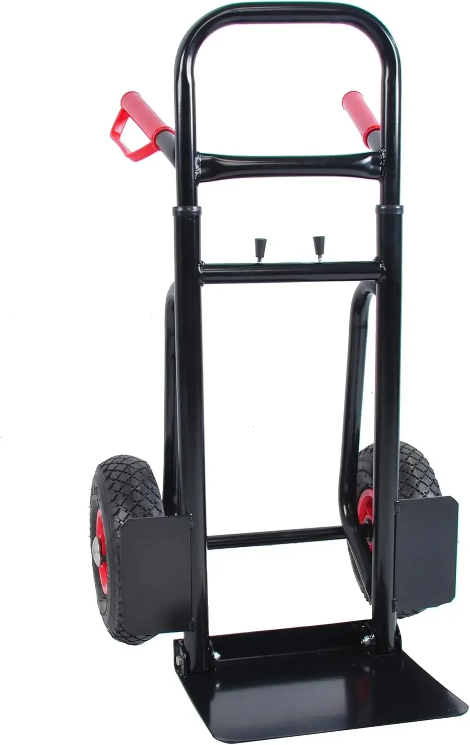 

10" Rubber Wheels Heavy Duty Manual Truck with Double Handles Hand Truck Steel Trolley Lifting 330 lb