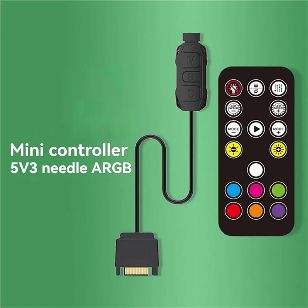 ARGB Controller with Remote Support for 5V Addressable RGB Devices Including Fan Hubs LED Tape and External Power Driven Setups
