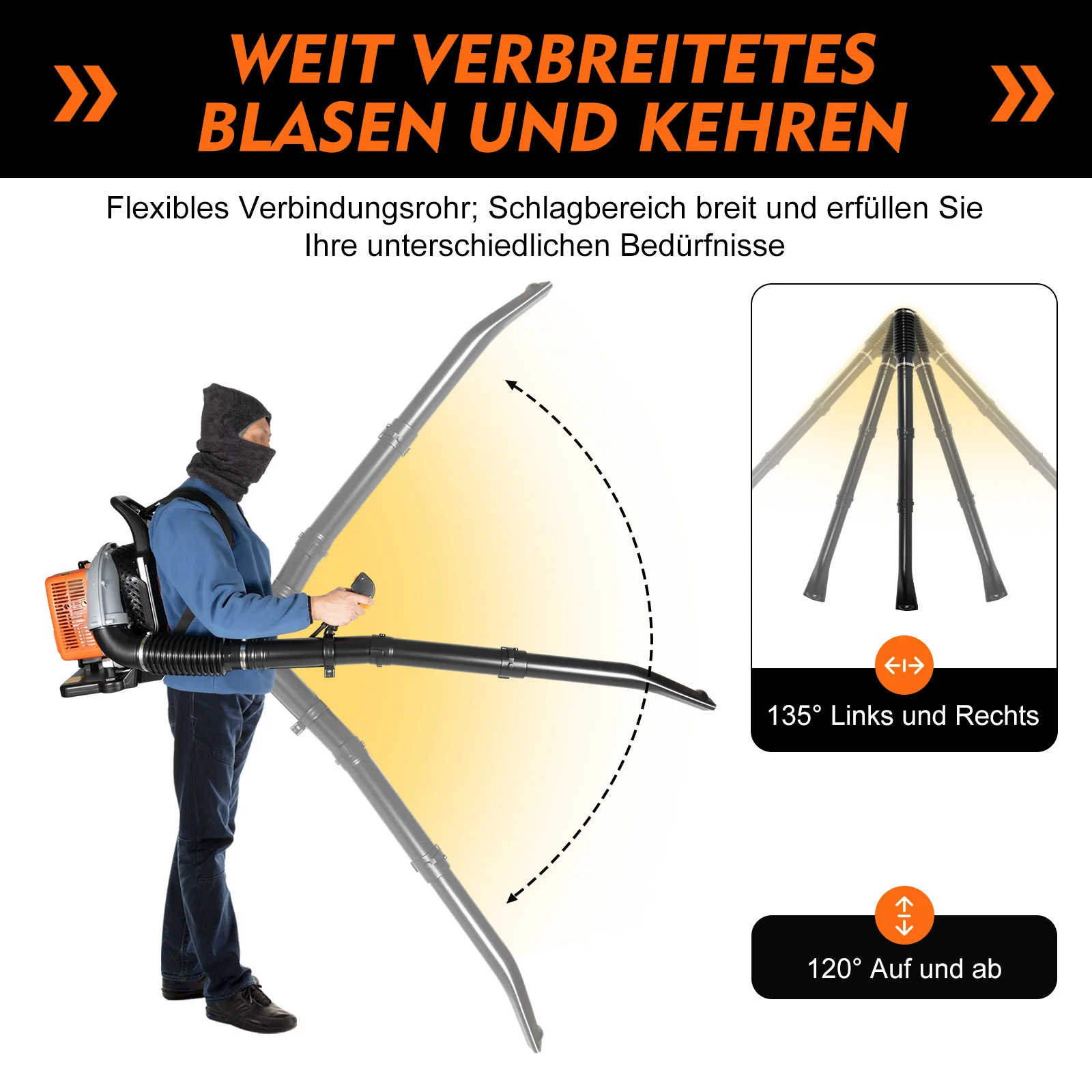 65 CC 2 السكتة الدماغية على ظهره تعمل بالغاز منفاخ أوراق الشجر منفاخ العشب التجاري
