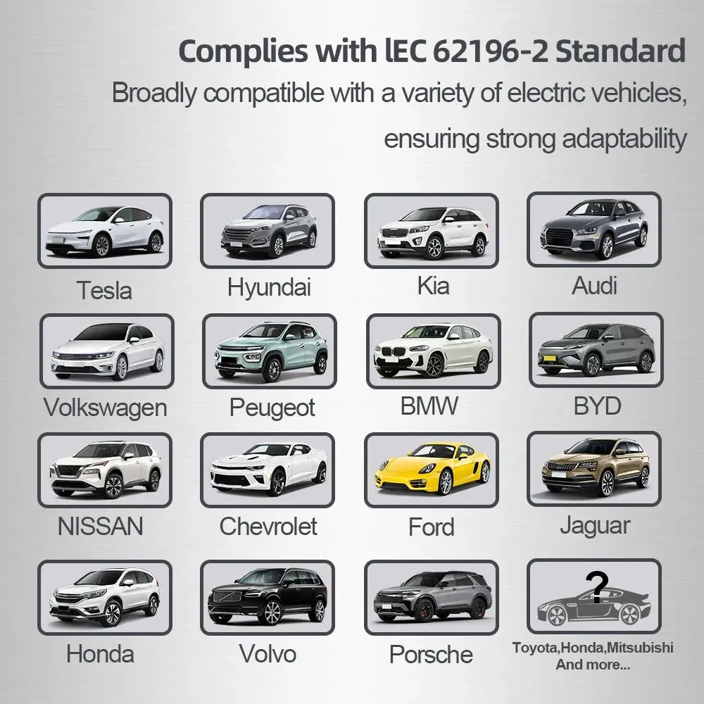 Cavo di ricarica EV da tipo 2 a tipo 2 16A 11KW Cavo trifase a doppia testa di pistola Cavo EV da 5 M per caricabatterie per veicoli elettrici
