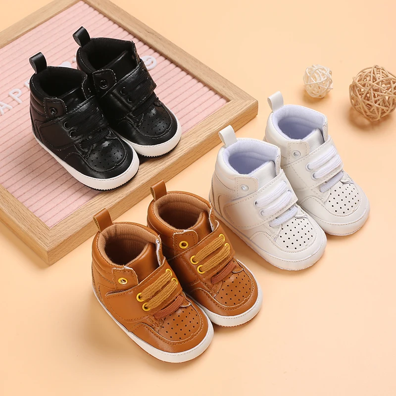 

Spring and Autumn Style 0-1 Year Old Baby Walking Shoes High Top Casual Sports Shoes Breathable and Anti Slip Front Shoes
