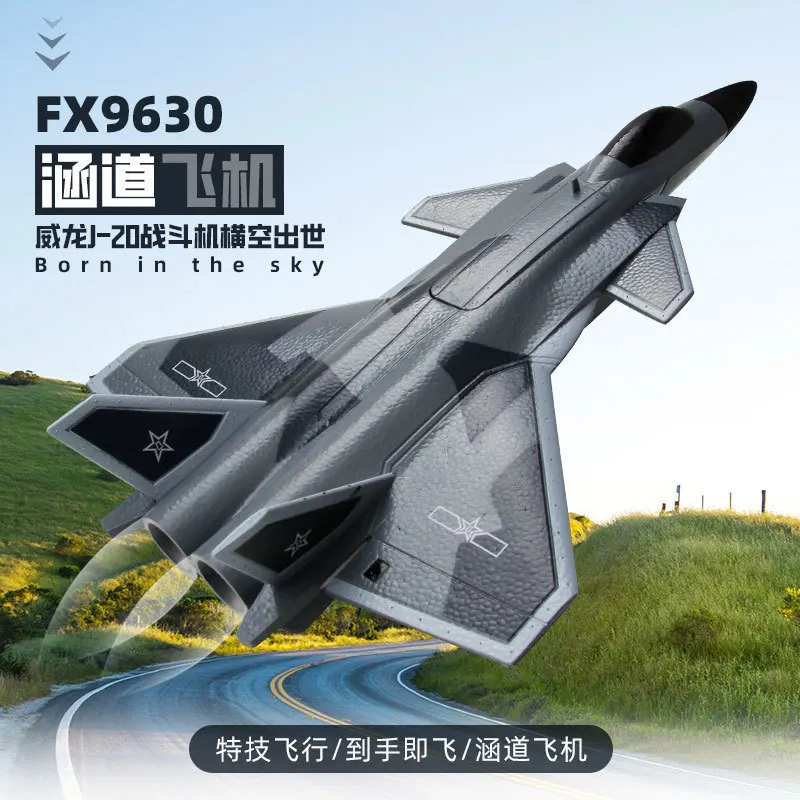 2024 Nouveau 2.4g Fx9630 Quatre Canaux J-20 Télécommande Avion Canalisé Partner-Wing Modèle D'avion J20 Fighter Modèle Jouet Cadeau