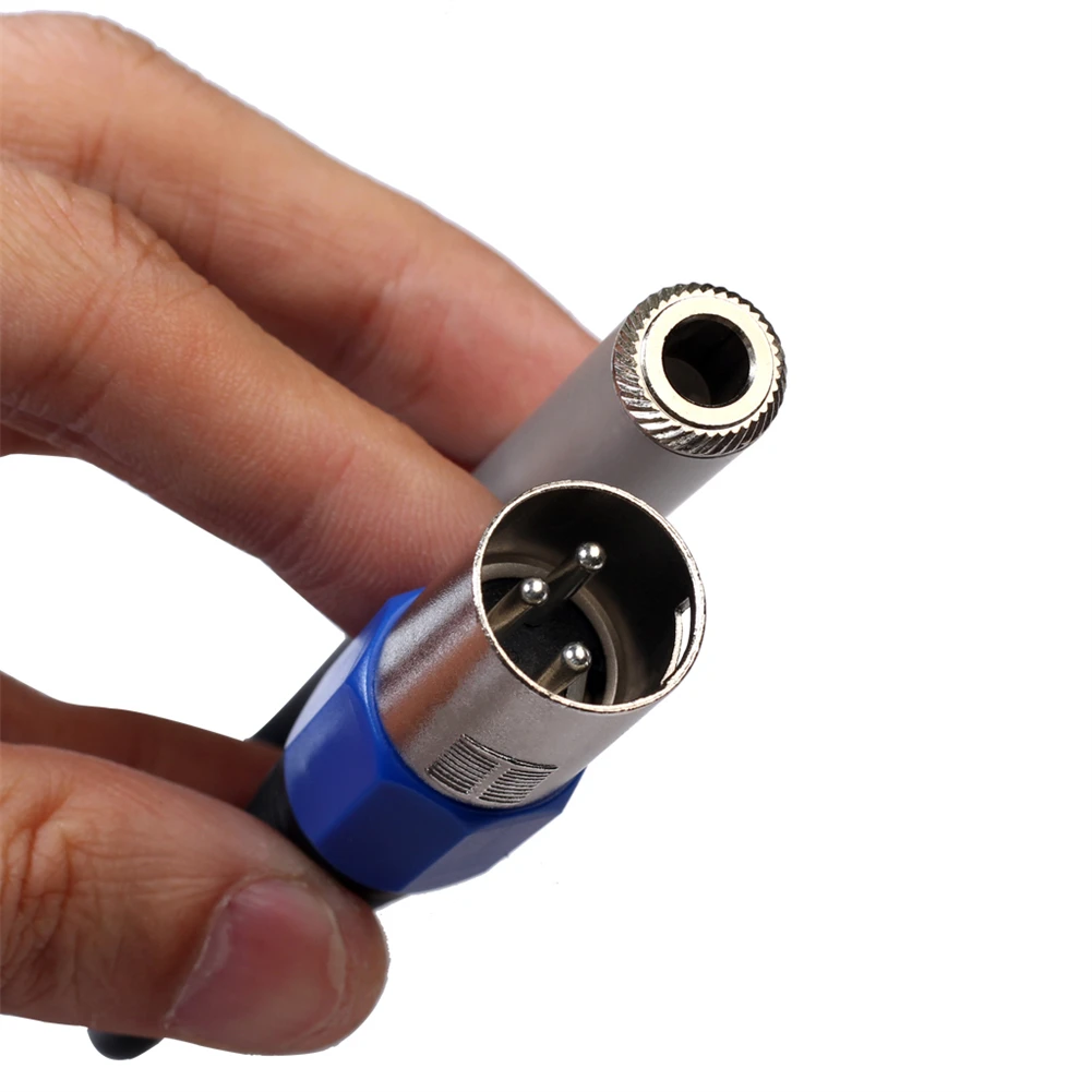 

100% Brand New Audio Cable 3-Pin XLR Male Blue Microphone PVC Stereo To 6.35mm Female FOR Headphone Amplifiers