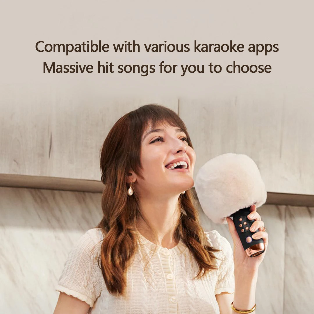 YOUPIN Little Dome Microphone G3 Upgrade Black Gold Wireless Bluetooth Karaoke Artifact Home Singing Adult Child Family KTV