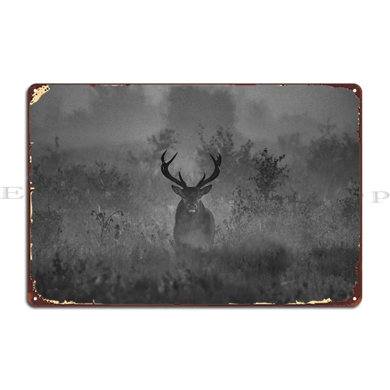 A Deer In The Mist Metal Sign Wall Decor Customized Party Plates Decoration Bar Tin Sign Poster