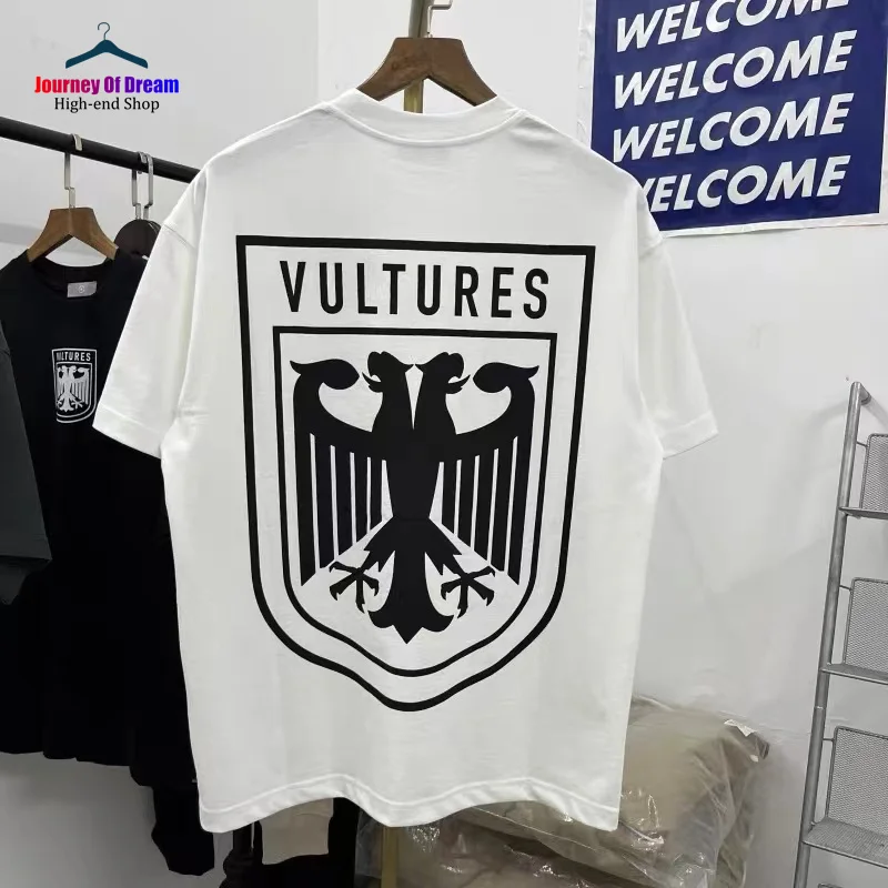 Trend Fashion White Black Kanye Logo Print T-shirt 100% Cotton Summer Men Women Easy Tee Tops