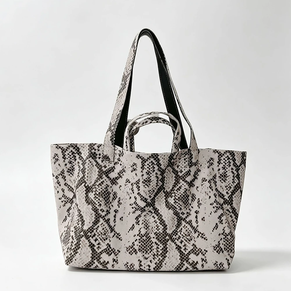 Large Capacity Snake Pattern Tote Women's Bag Fashion Leopard Shoulder Bags for Women Designer Bag Shopping Purses and Handbags
