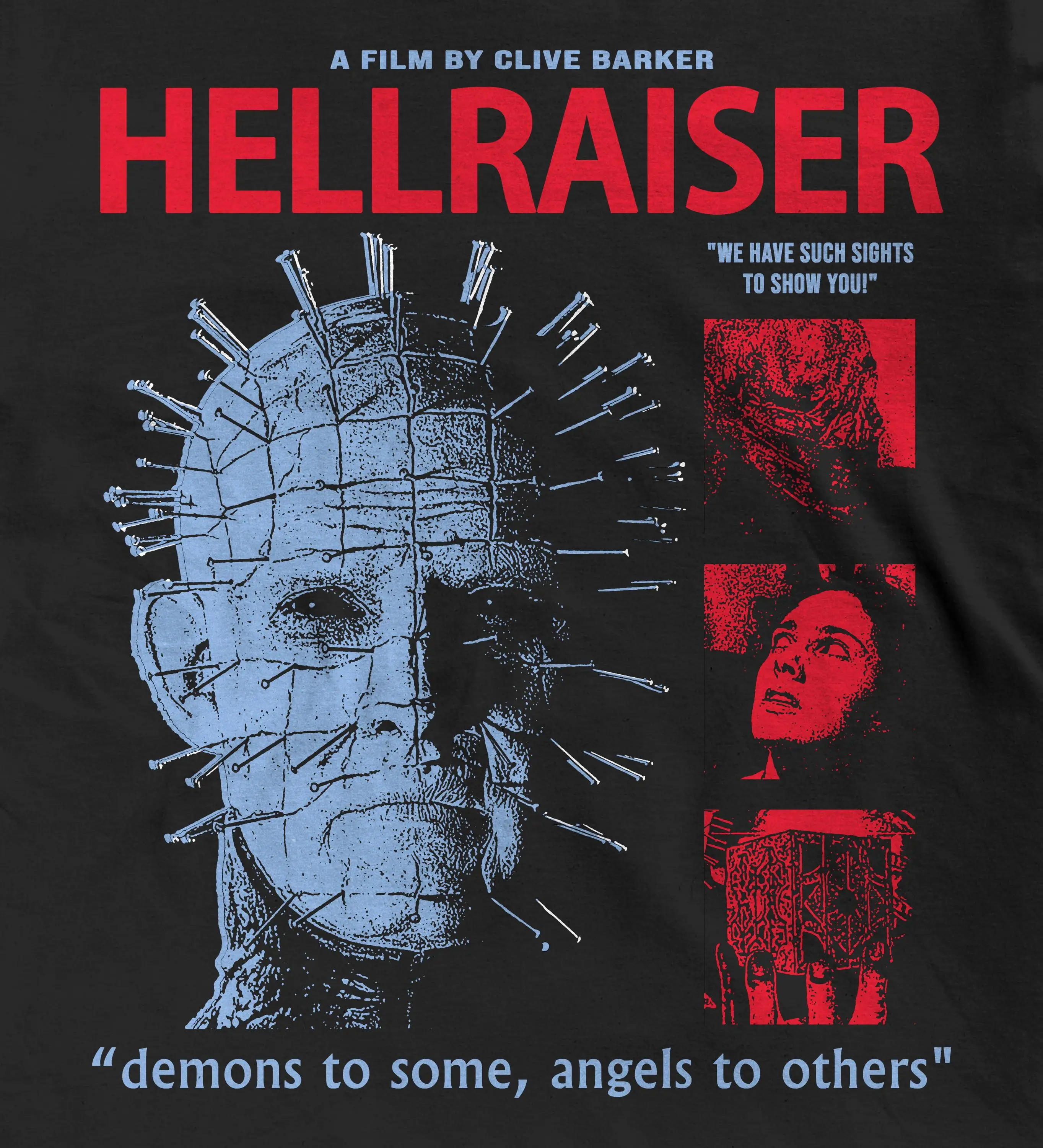 Hellraiser 1987 Pinhead Clive Barker Cenobites Cult Classic Fan Grafik-T-Shirt Baumwolle Herren Damen Streetwear T-Shirt – Detail 3