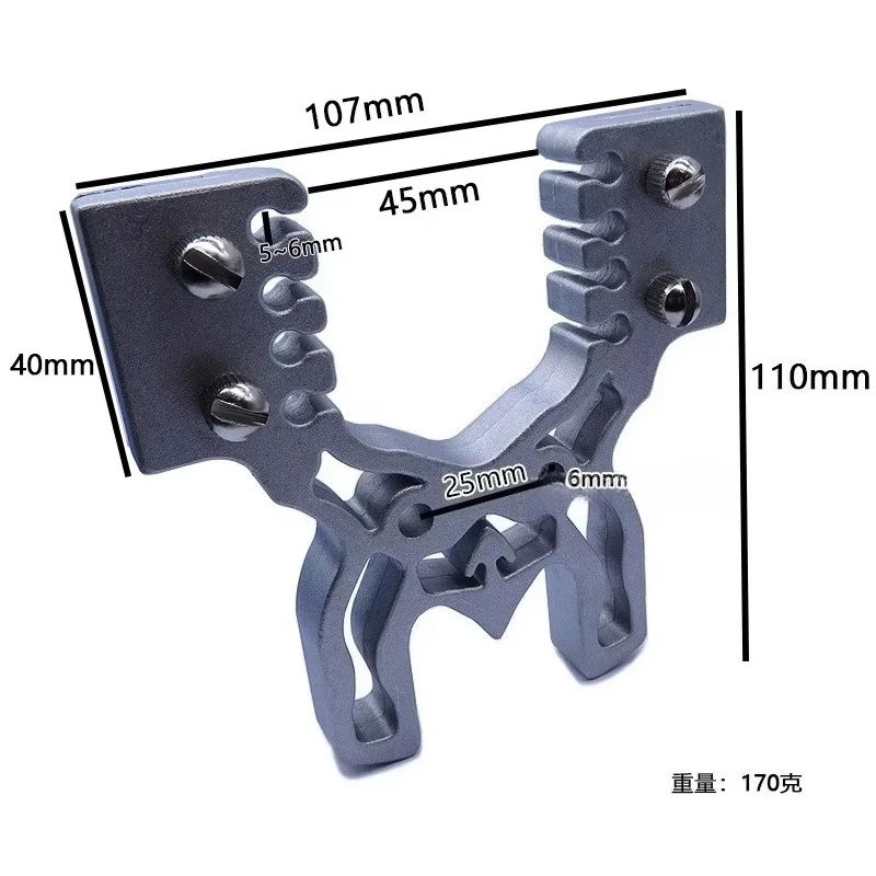 Cat Beast Aluminum Alloy Bow Head Flat Round Dual-use Rubber Band Set Fast Pressure Large Bow Head Outdoor Slingshot Frame view 5