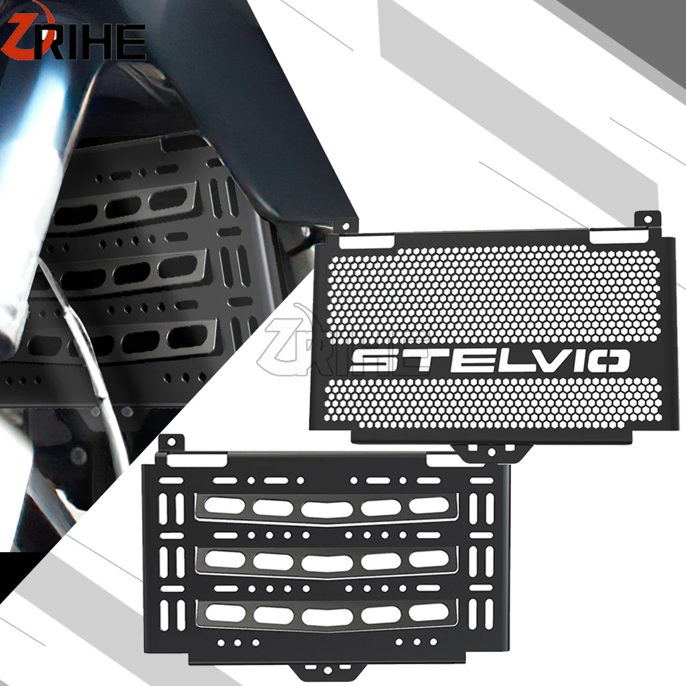 

2017 2016 Accessories Radiator Guard Grille For Moto Guzzi Stelvio1200 Stelvio 1200 2008- Motorcycle Oil Cooler Cover Protection