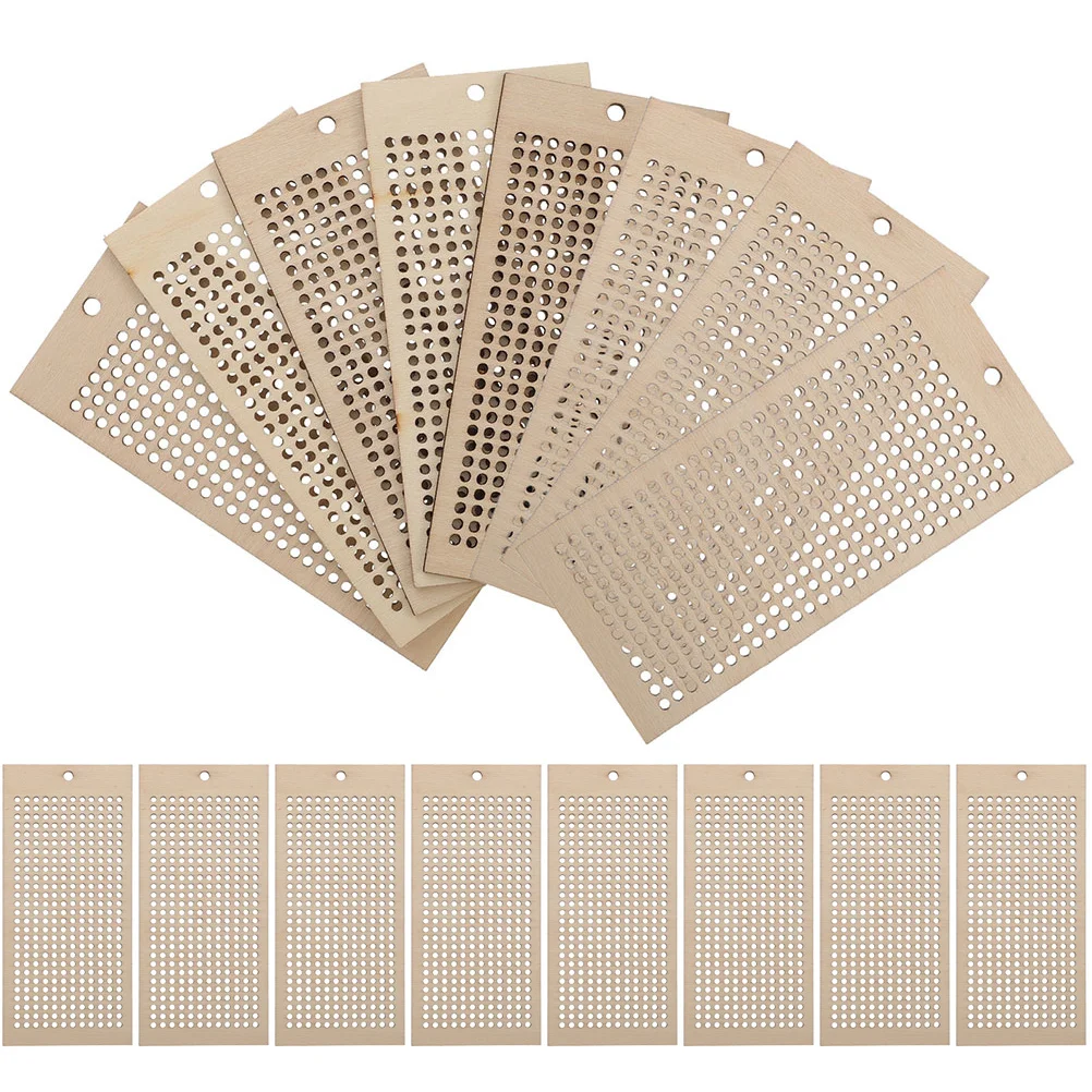 16 Pcs DIY Wooden Cross Stitch Bookmark Blank Hang Tag (8pcs) Markers Mini Embroidery Template Bookmarks Kits Student