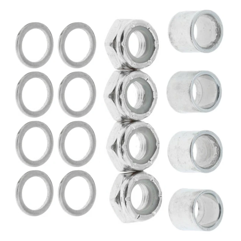 Skateboard Truck Speed Set Round Metal Spacers Washers Repair Nut Washers Set