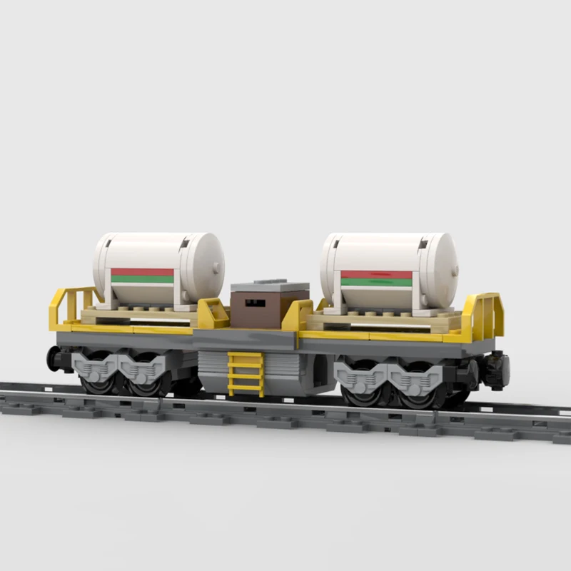 MOC-223783 أوكتان سيارة مسطحة اللبنات النماذج الفنية لعب الكبار هدايا عيد ميلاد القطار الحضري المسار الملحقات 113 قطعة