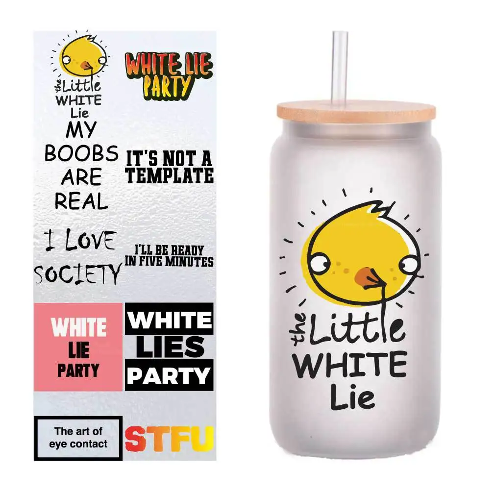 

10 sheets/pack of English UV transfer stickers Crystal label glass stickers customized four inches