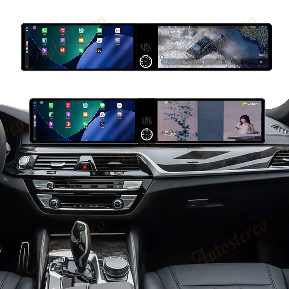 Dual Screen Android14 ID9 Car Radio Carplay Screen For BMW 6 6GT M6 G32 2017 2018 2019 Multimedia Player GPS Navigation HeadUnit