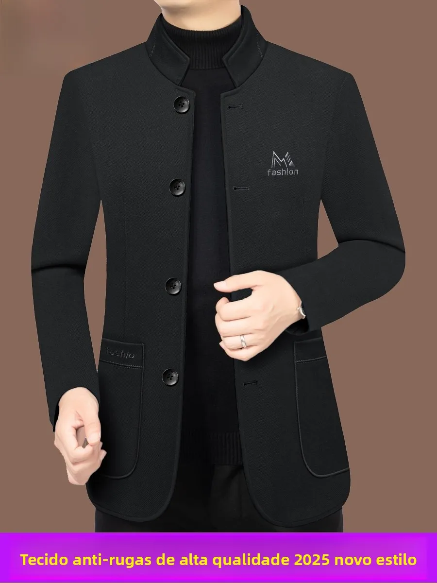 pierre-cardin-hommes-decontracte-jaet-automne-hiver-nouveau-sle-mi-vie-papa-vetements-col-chinois-laine-polyester-melange