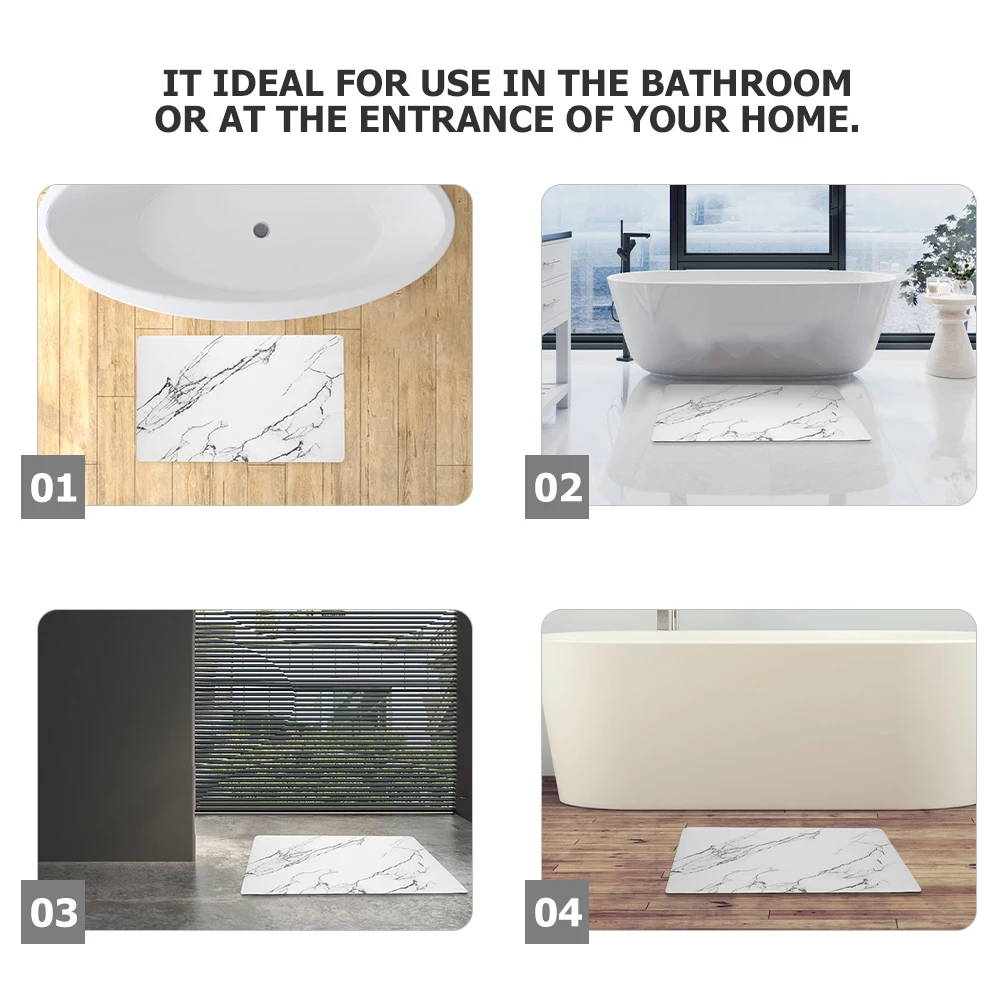 

Premium Non-Slip Bathroom Floor Water Absorption Anti-Skid Ground Decorative Home Entryway Rug Bathtub Pad Fast Drying Shower