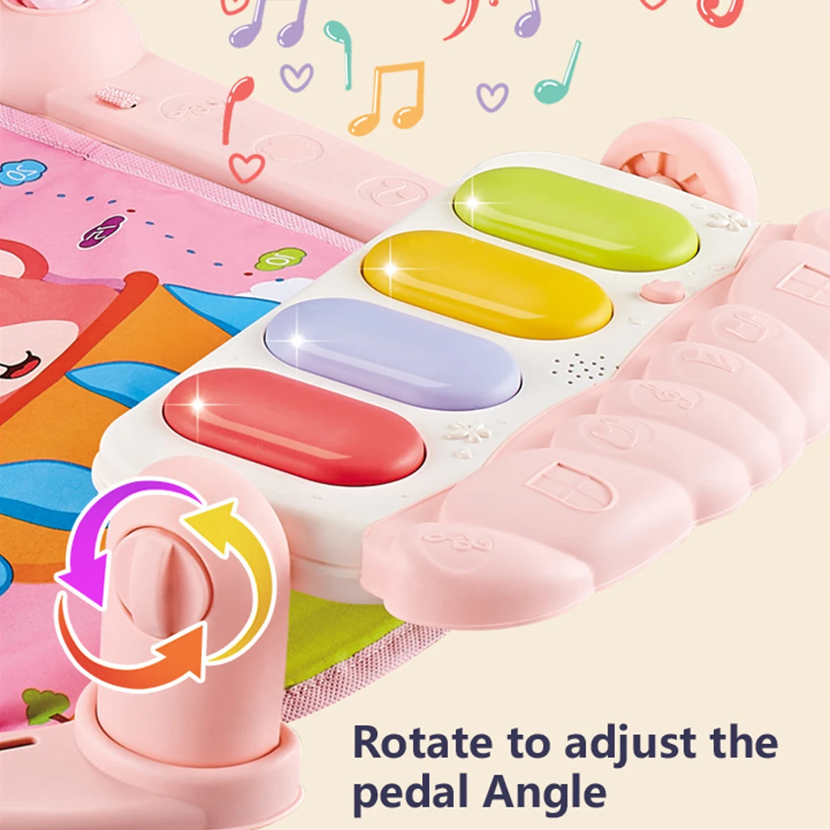 1PC Baby gym music pedal piano toys 0-36 months newborn baby piano play mat Pedal piano