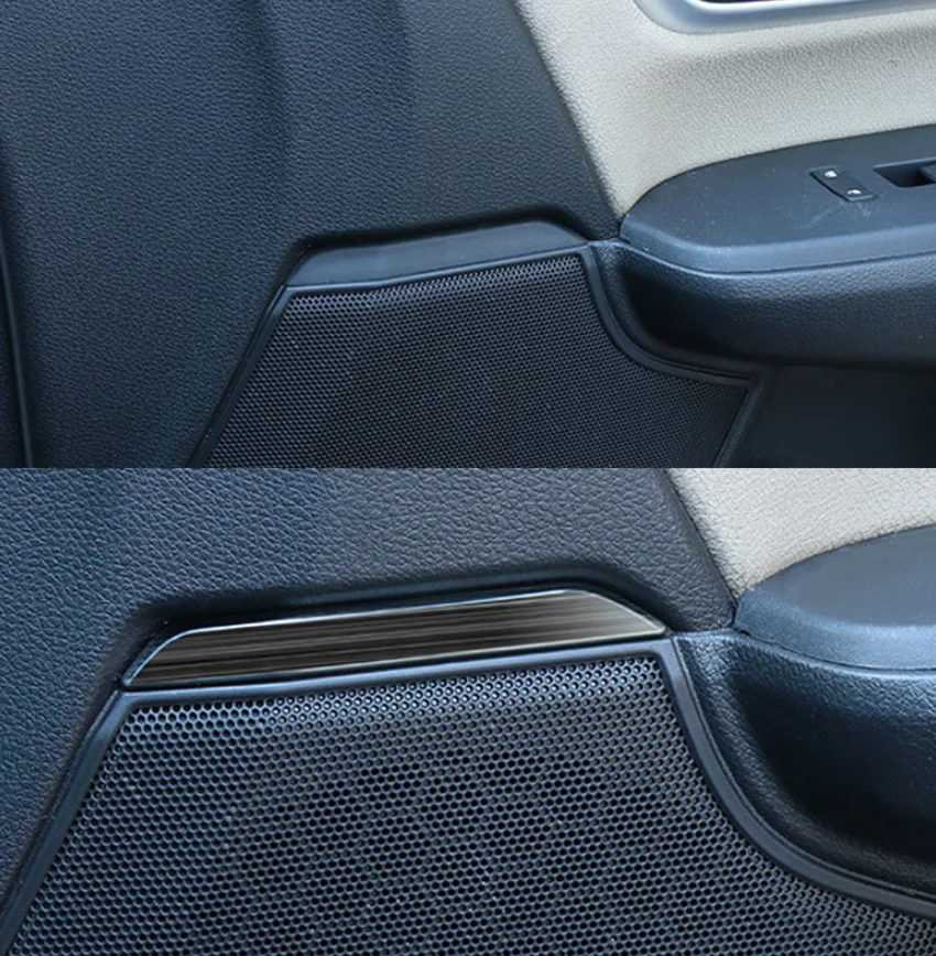 For Honda CR-V CRV 2017 2018 19 2020 Car Door Speaker Stereo Audio Ring Strip Cover Trim Stainless Steel Interior Accessories
