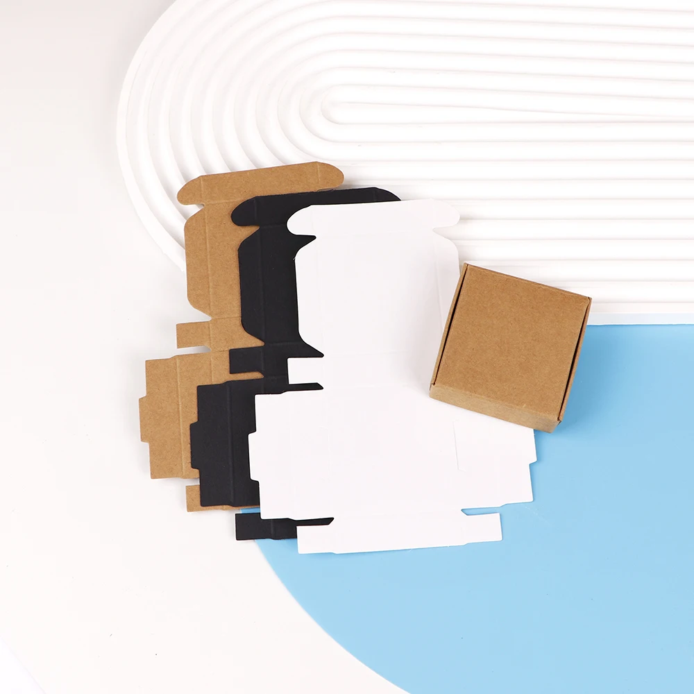 25/50 Stück 12 x 15,5 cm Halskette Ohrringe Fußkettchen Schmuck Verpackung Kraftpapier faltbare Box Großhandel Ornamente offenbaren Karten Etikett – Detail 12