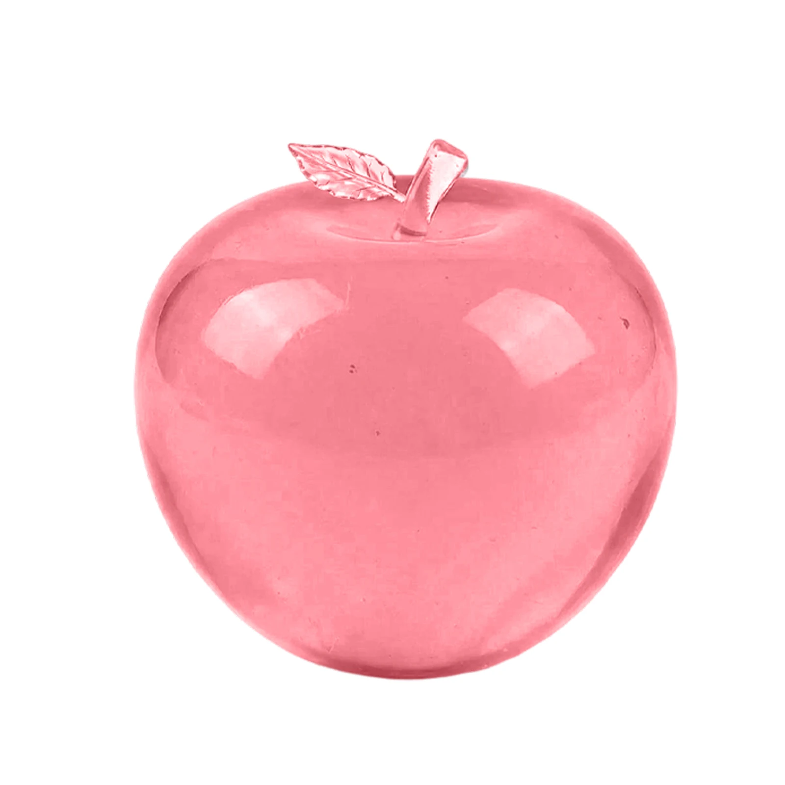 Jouet anti-stress sensoriel en forme de pomme verte transparente et de maltose rose, jouet à rebond lent, décoration de fête