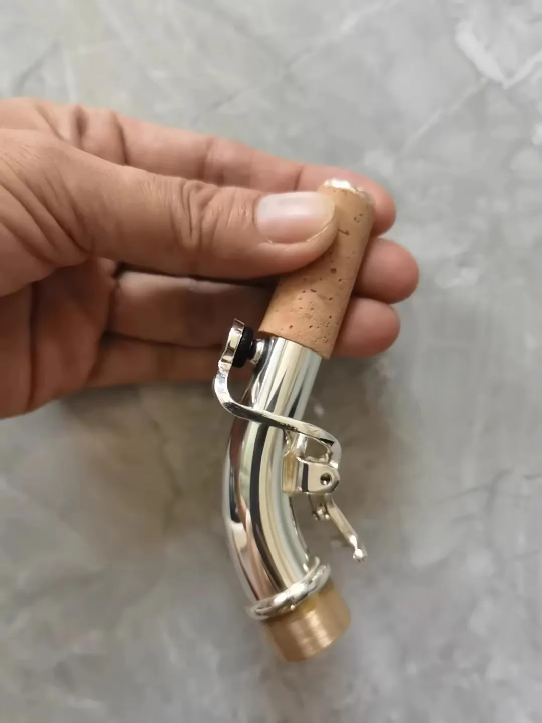 

1 Pcs B-flat Bend Soprano Sax Neck Is Silver Plated 16.8mm