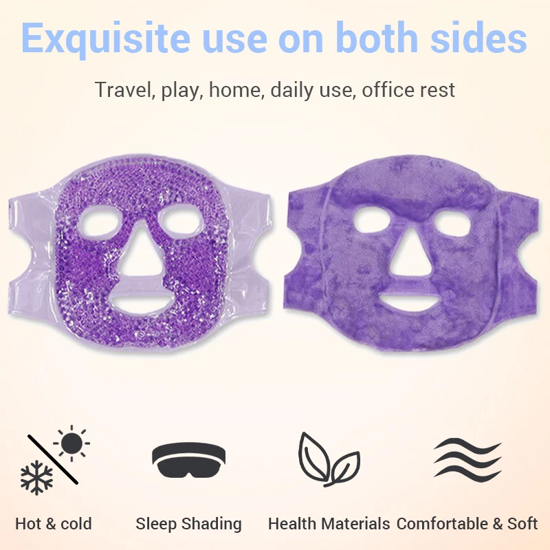 Ice Mask Cold Face Eye Mask Ice Pack Reduce Face Puff Dark Circles Gel Beads Hot Heat Cold Compress Pack Face SPA Beauty Care