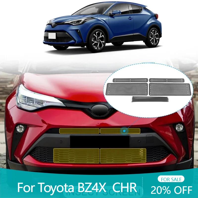 

Для Toyota BZ4X EA10 CHR AX10 2017-2025 Автомобильная защита от насекомых, защитная крышка воздухозаборника, автоматическая вставка, вентиляционная гоночная решетка, фильтрующая сетка