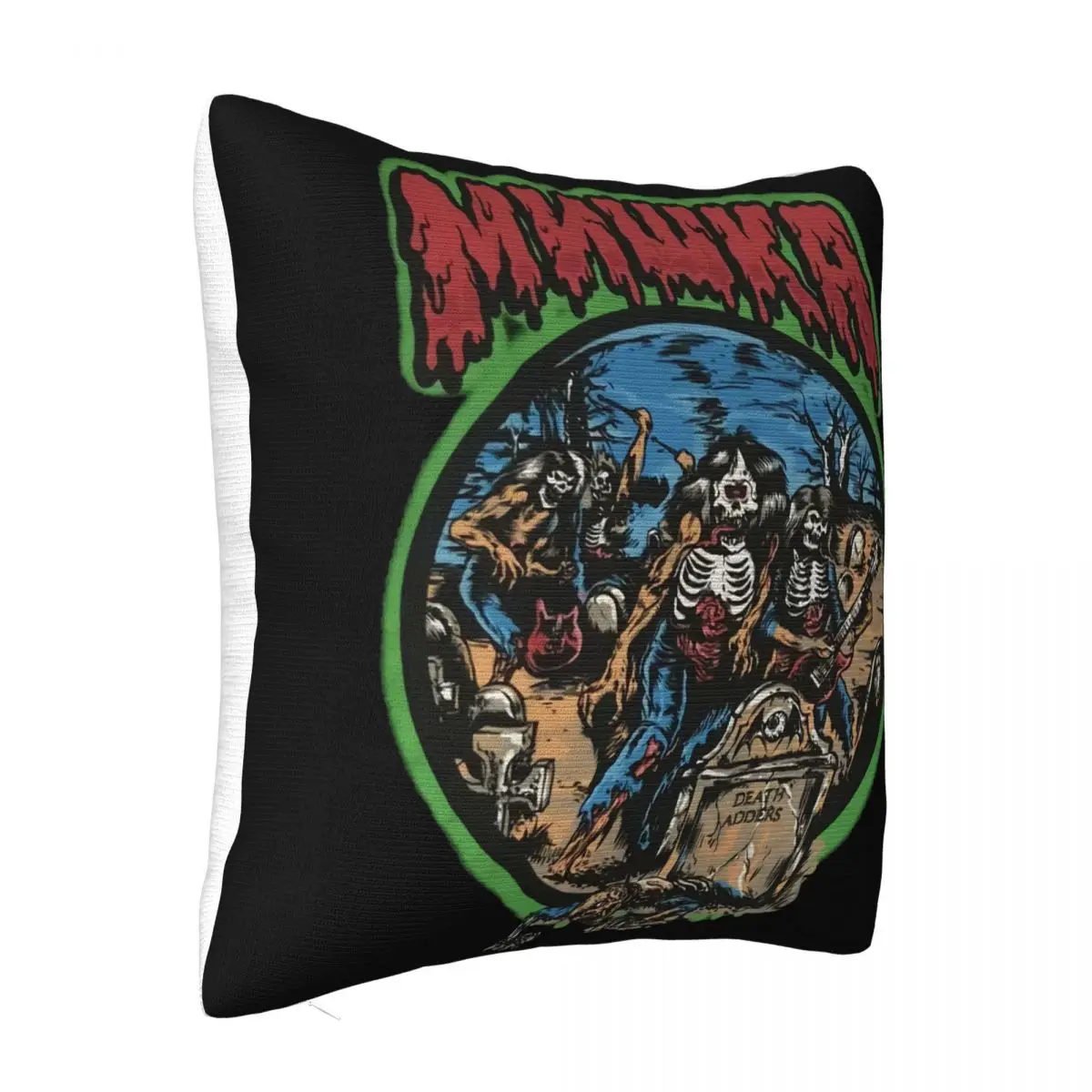 Mnwka Cemetery Zombies Death Adders Black T- Mens MEngineered To Destroy Leisure Humor Middle Aged Pillow Case