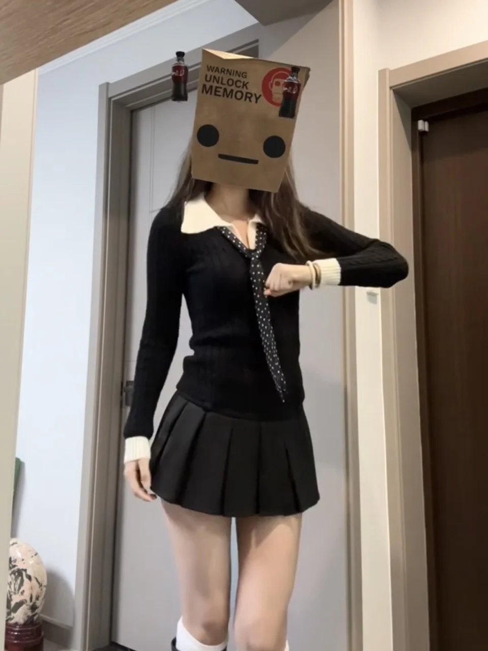 

Корейский вязаный свитер с длинными рукавами для женщин, облегающий базовый топ с мягким узором в горошек, осенне-зимняя одежда