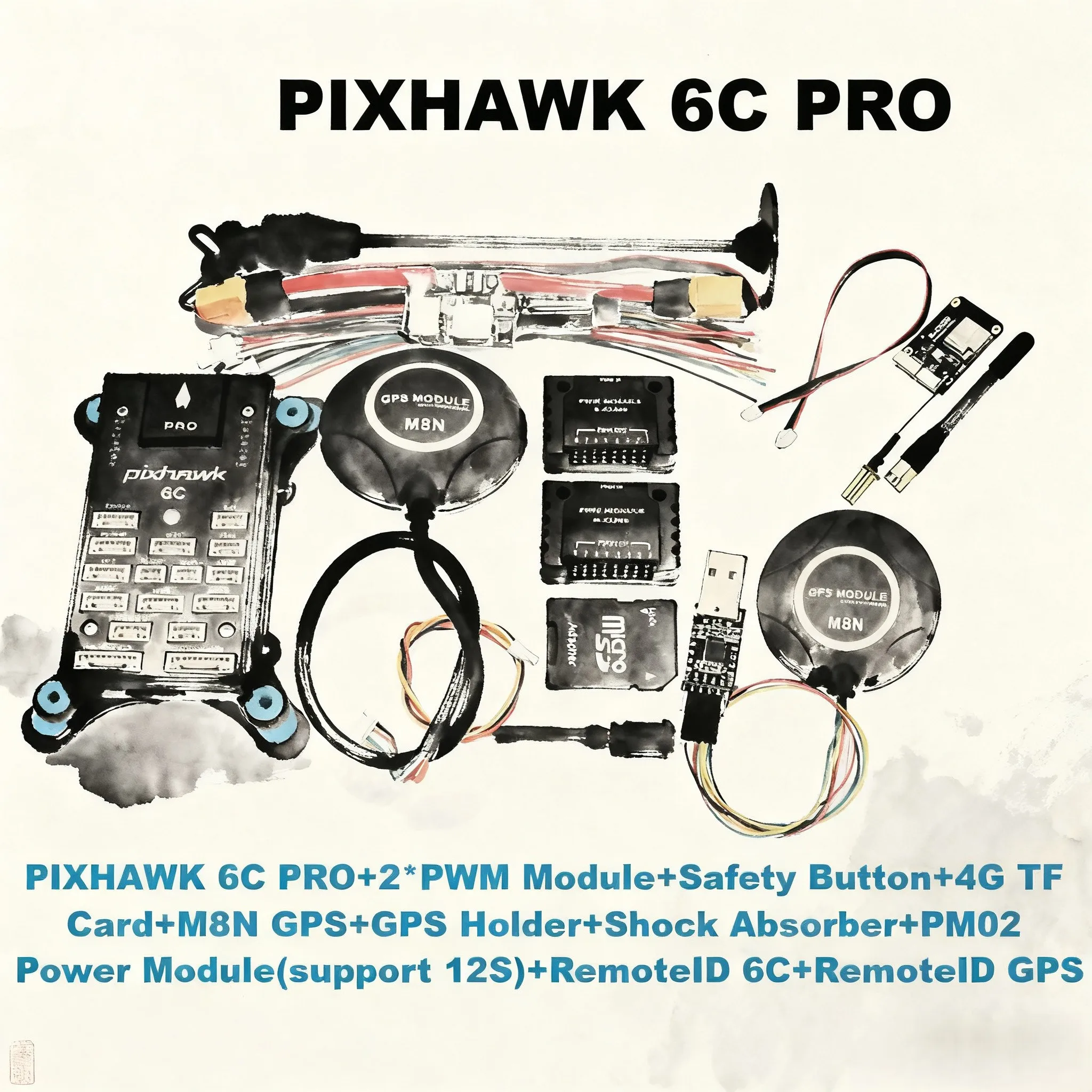 

Angeltoy RemoteID GPS для Pixhawk 6C PRO Flight Control Ardupilot Quadcopter ArduRemoteID OpenDroneID