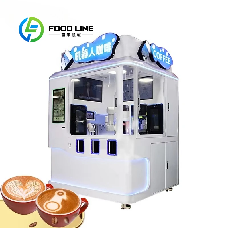 

Customized AI Commercial Latte Art Coffee Robot - 6-Axis Robotic Arm Barista Vending Machine with Stable Precision