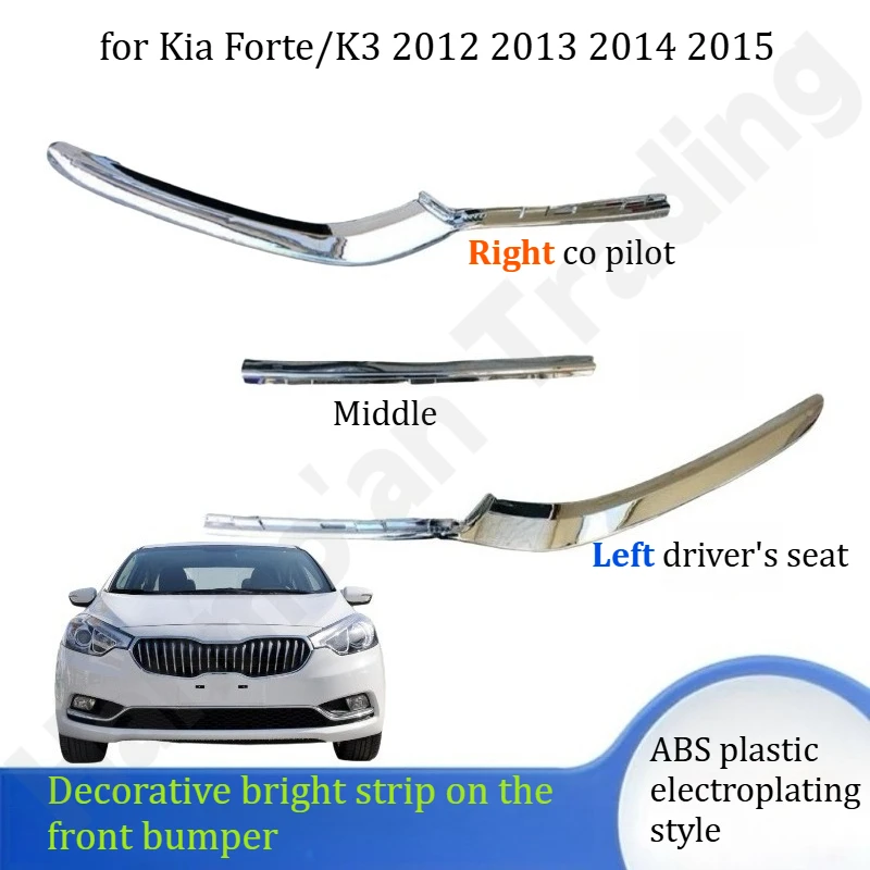 

for Kia Forte/K3 2012 2013 2014 2015 Decorative bright strip on front bumper/electroplated bright strip on front bumper