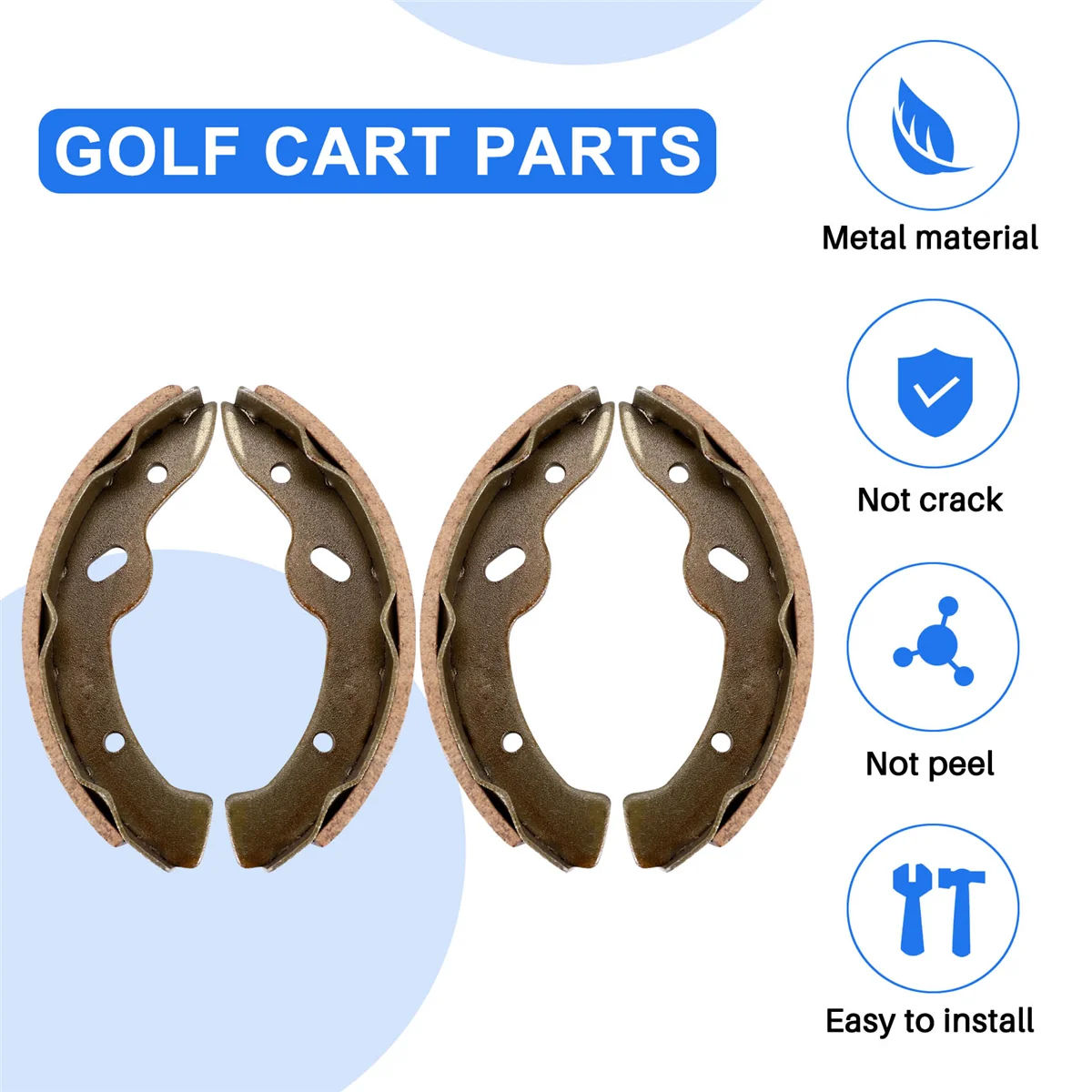 

RIRI Golf Cart Accessories Replacement Brake Shoes for EZGO TXT Golf Cart 27943G01 70795G01 27943-G01 70794-G01