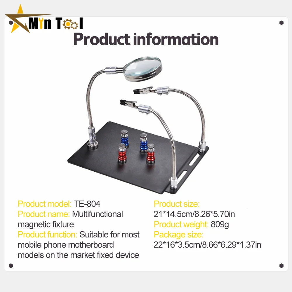 Magnetic PCB Circuit Board Holder Flexible Arm Soldering Third Hand Welding Station Soldering Iron Stand Repair Tool Hand Tool