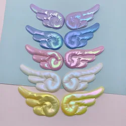 30Pcs 7.8*3.6CM Shiny Pu Angel Wing Padded  Appliques For DIY Brooch Jewelry Accessories Children's Clothing Toys Decor Patches