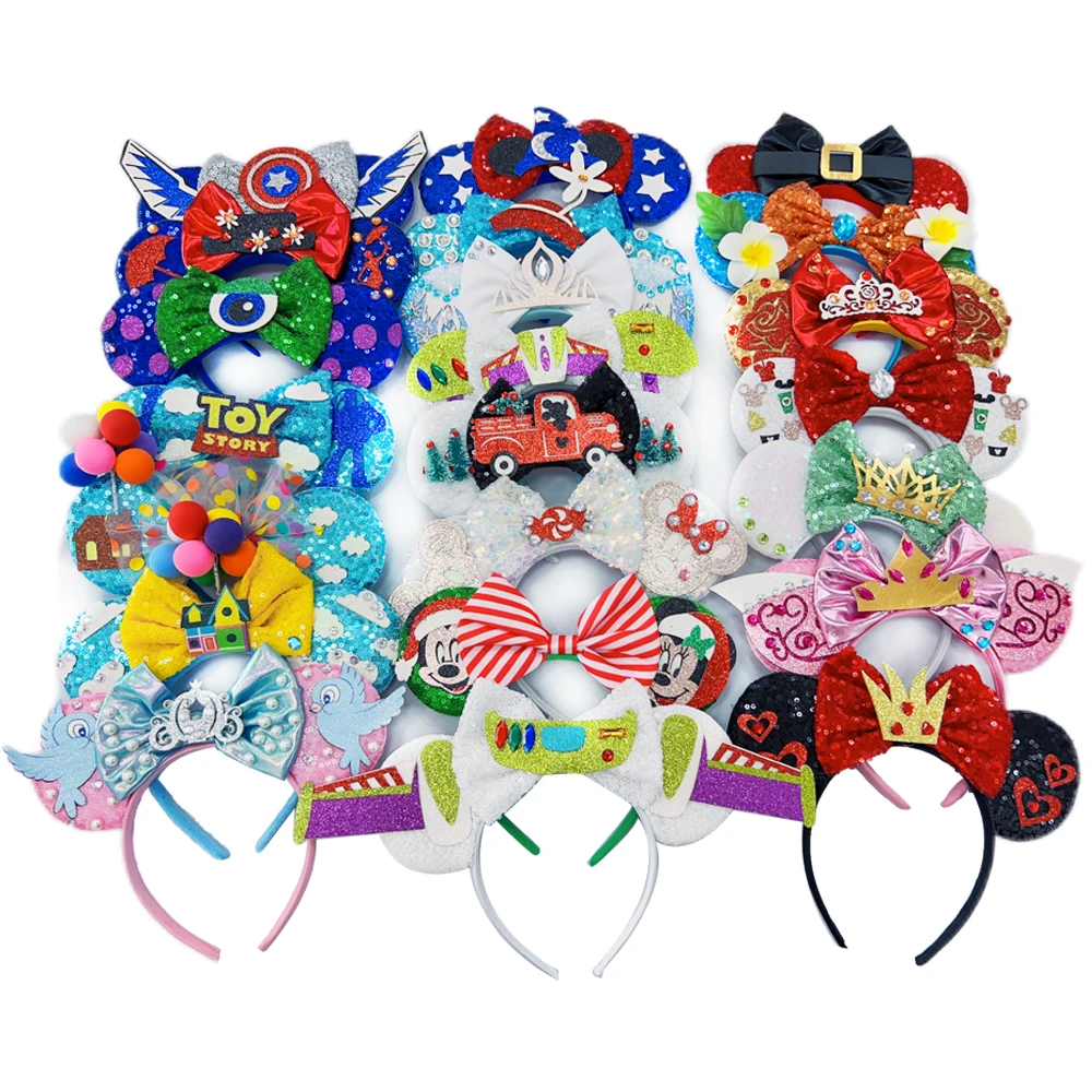 Latest  Festival Party Mickey Mouse Ears Headband For Kids Festival Spider Bat Hairband Kids Party Hair Accessories