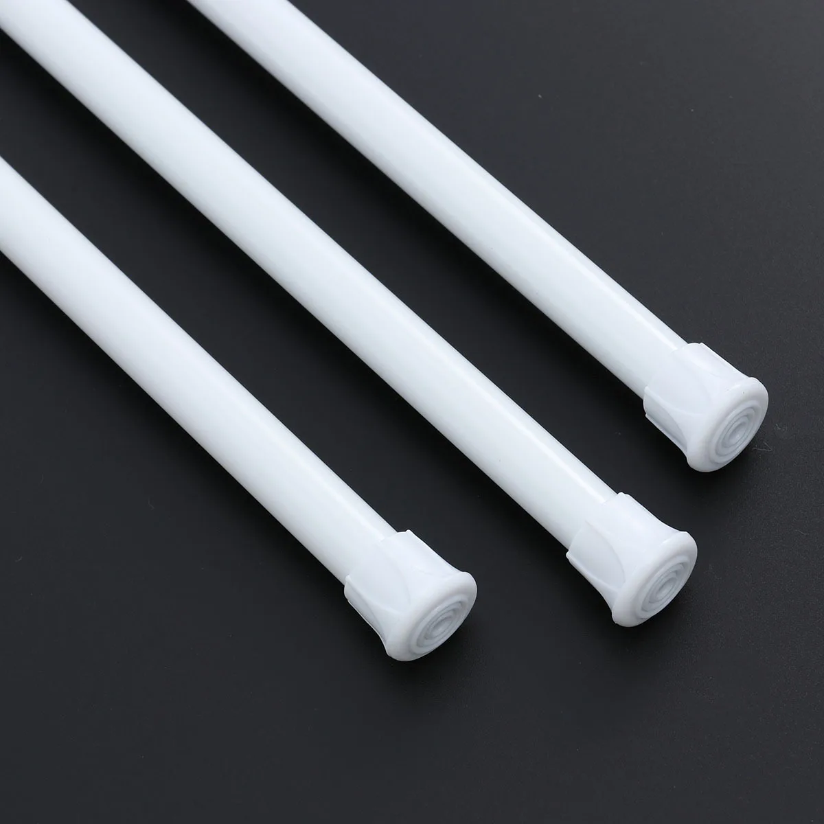 

4Pcs Spring Tension Curtain Rods Extendable Adjustable Length 11.8-20 Inches Stable Friction Design for Curtains