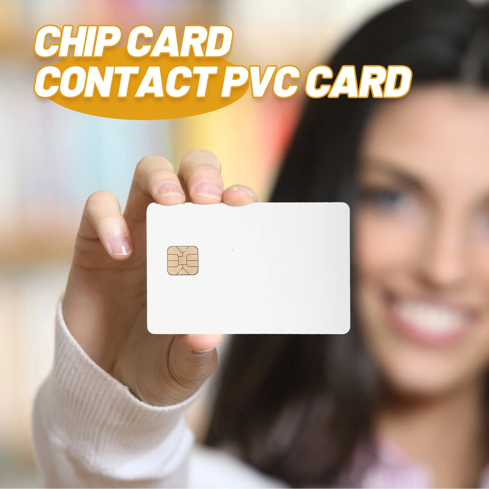 8 Pcs Blank Credit Cards with Chips Pvc Tag Sticker Labels Tags Plastic